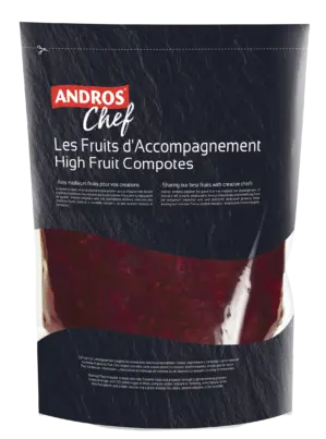Andros Chef Frozen Mixed Berries High Fruit Compote Pouch 1kg Andros Chef