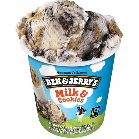 Ben & Jerry's Milk and Cookies Ice Cream 473ml Ben & jerry