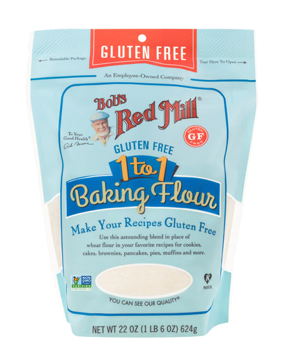 Bob's Red Mill 1-TO-1 Baking Flour, Gluten Free, Vegan 624gm Bob's Red Mill