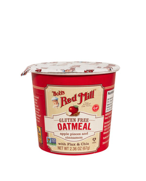 Bob's Red Mill Gluten Free Oatmeal Cup - Apple Cinnamon with Flax & Chia, Non-GMO 67gm Bob's Red Mill