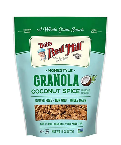 Bob's Red Mill Homestyle Granola Coconut Spice , Gluten Free, Whole Grain, Non-GMO 312gm Bob's Red Mill