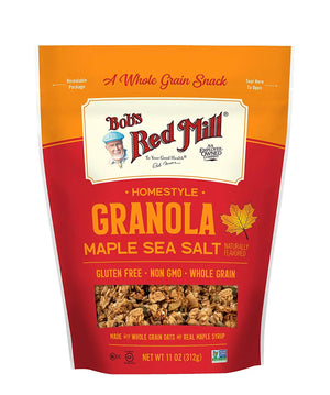 Bob's Red Mill Homestyle Granola Maple Sea Salt, Gluten Free, Whole Grain, Non-GMO 312gm Bob's Red Mill