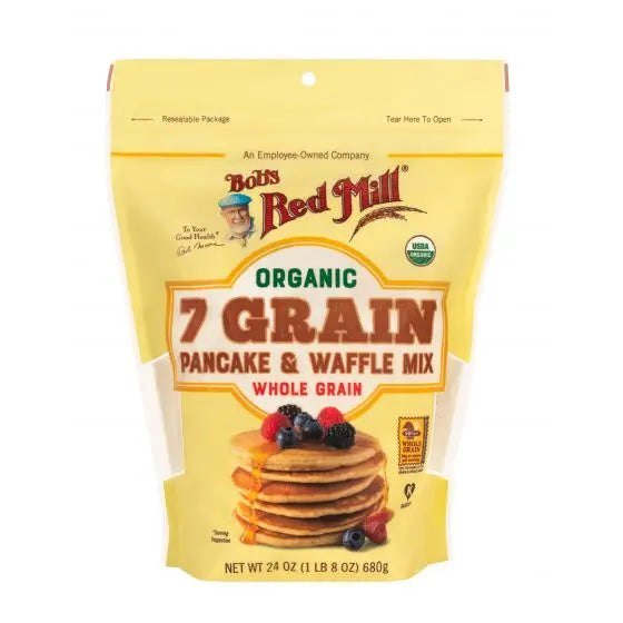 Bob's Red Mill Organic 7 Grain Pancake & Waffle Mix, Whole Grain 680gm Bob's Red Mill