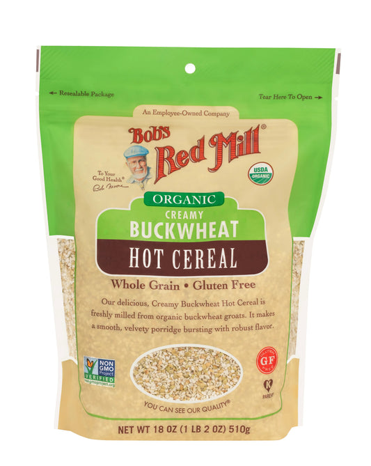 Bob's Red Mill Organic Creamy Buckwheat Hot Cereal, Whole Grain, Gluten Free, Non-GMO 510gm Bob's Red Mill