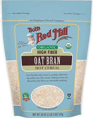 Bob's Red Mill Organic High Fiber Oat Bran Hot Cereal, Non-GMO 510gm Bob's Red Mill