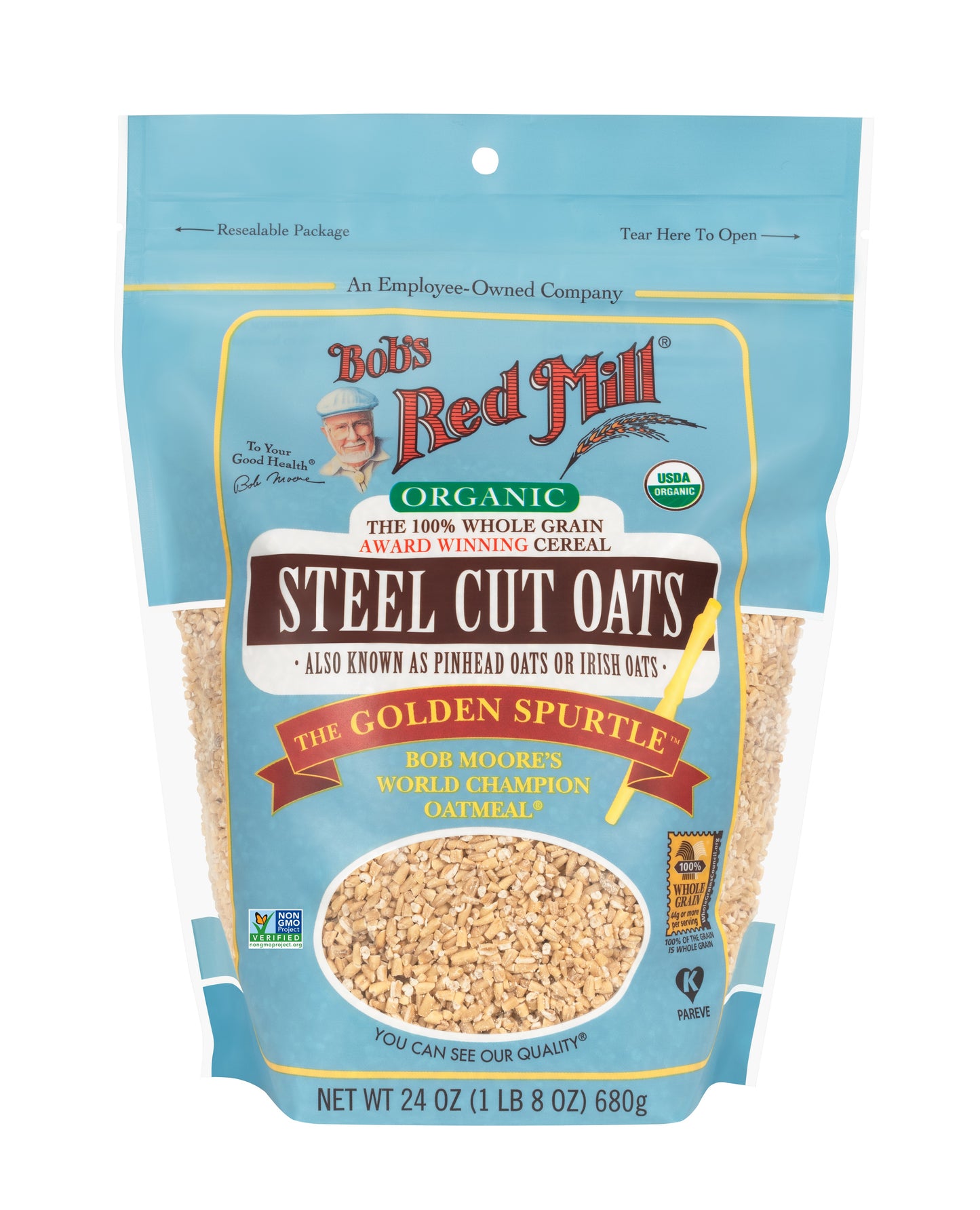 Bob's Red Mill Organic Steel Cut Oats, 100% Whole Grain, Irish Oats, T ...