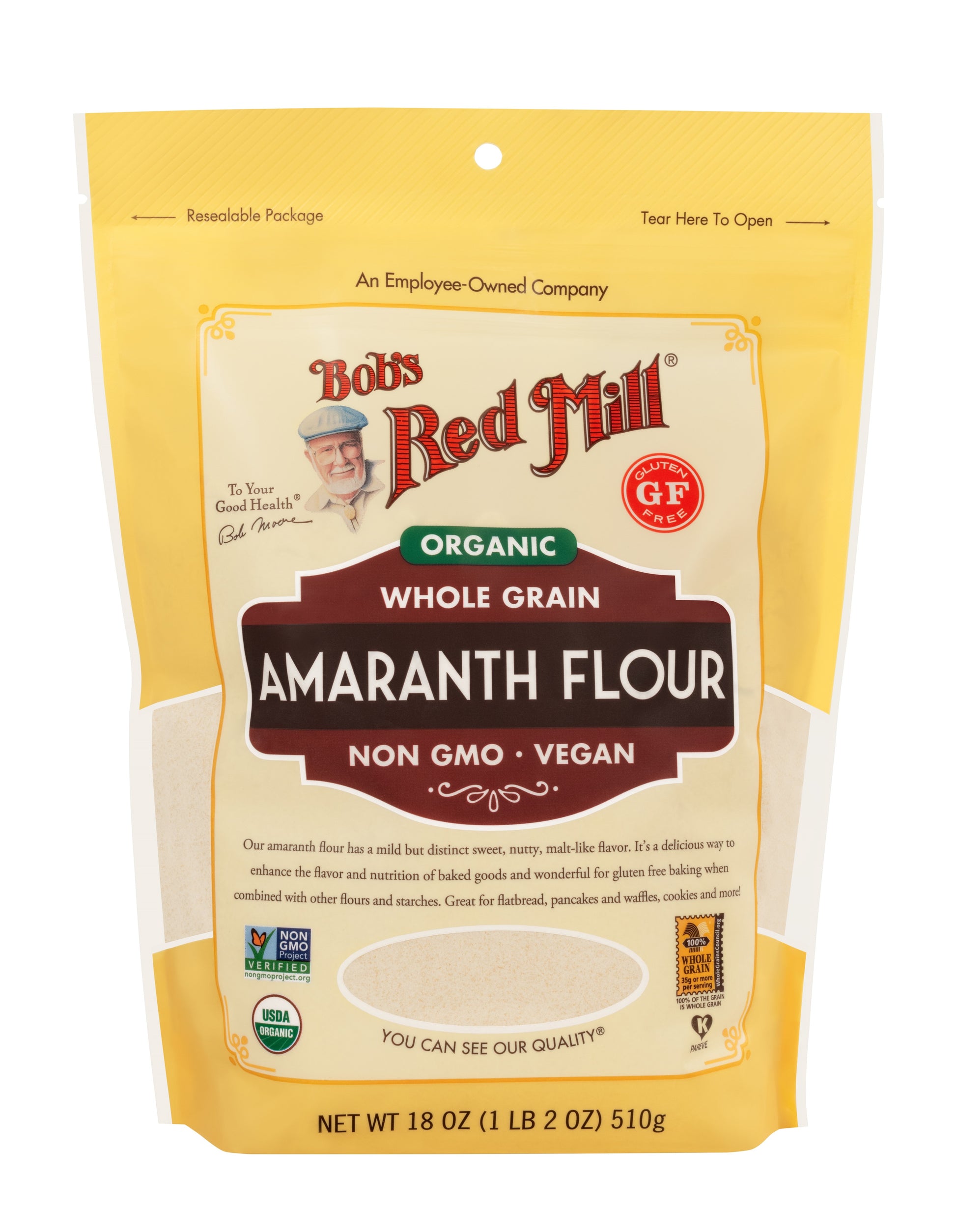 Bob's Red Mill Organic Whole Grain Amaranth Flour 510gm Bob's Red Mill