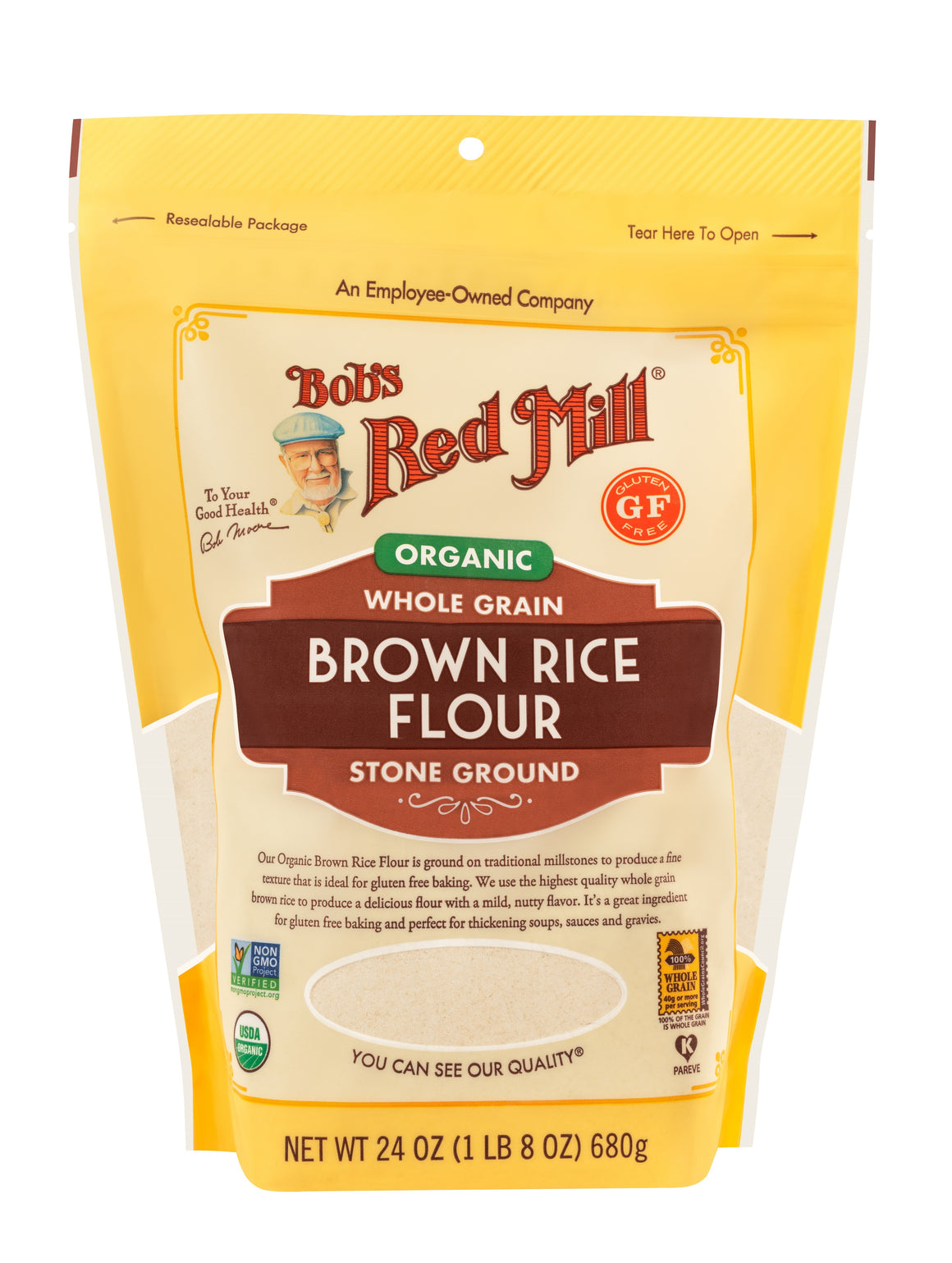 Bob's Red Mill Organic Whole Grain Brown Rice Flour, Gluten Free, 680gm Bob's Red Mill