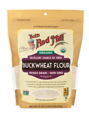Bob's Red Mill Organic Whole Grain Buckwheat Flour, Non-GMO, 624gm Bob's Red Mill