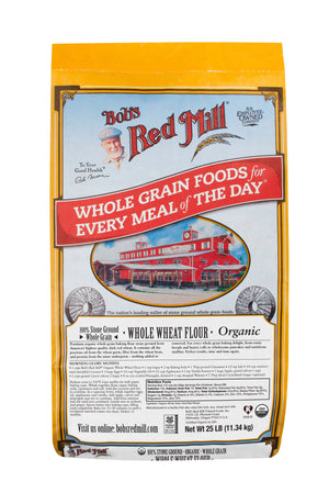 Bob's Red Mill Organic Whole Wheat Flour, 100% Stone Ground,11.34 Kg Bob's Red Mill
