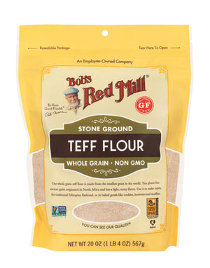 Bob's Red Mill Stone Ground Teff Flour, Whole Grain, Gluten Free, Non-GMO 567gm Bob's Red Mill