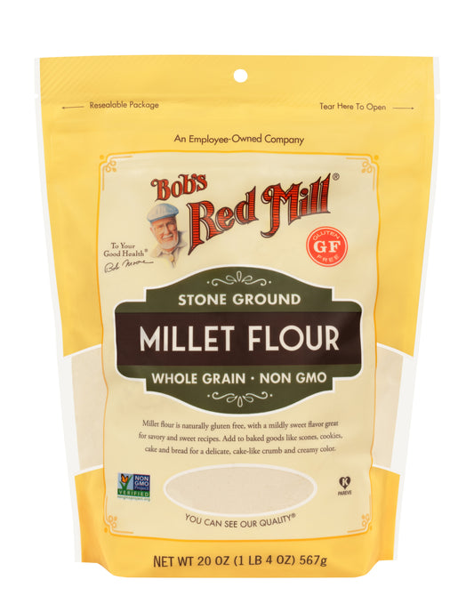Bob's Red Mill Whole Grain Millet Flour, Gluten Free, Non-GMO 567gm Bob's Red Mill