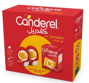 Canderel Sucralose 300 Tabs x 2 + 600 Tabs Refill (1200 Tabs) Canderel
