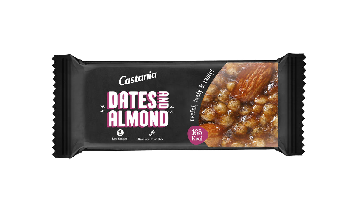 Castania Dates & Almonds No Added Sugar Bar 35G Castania