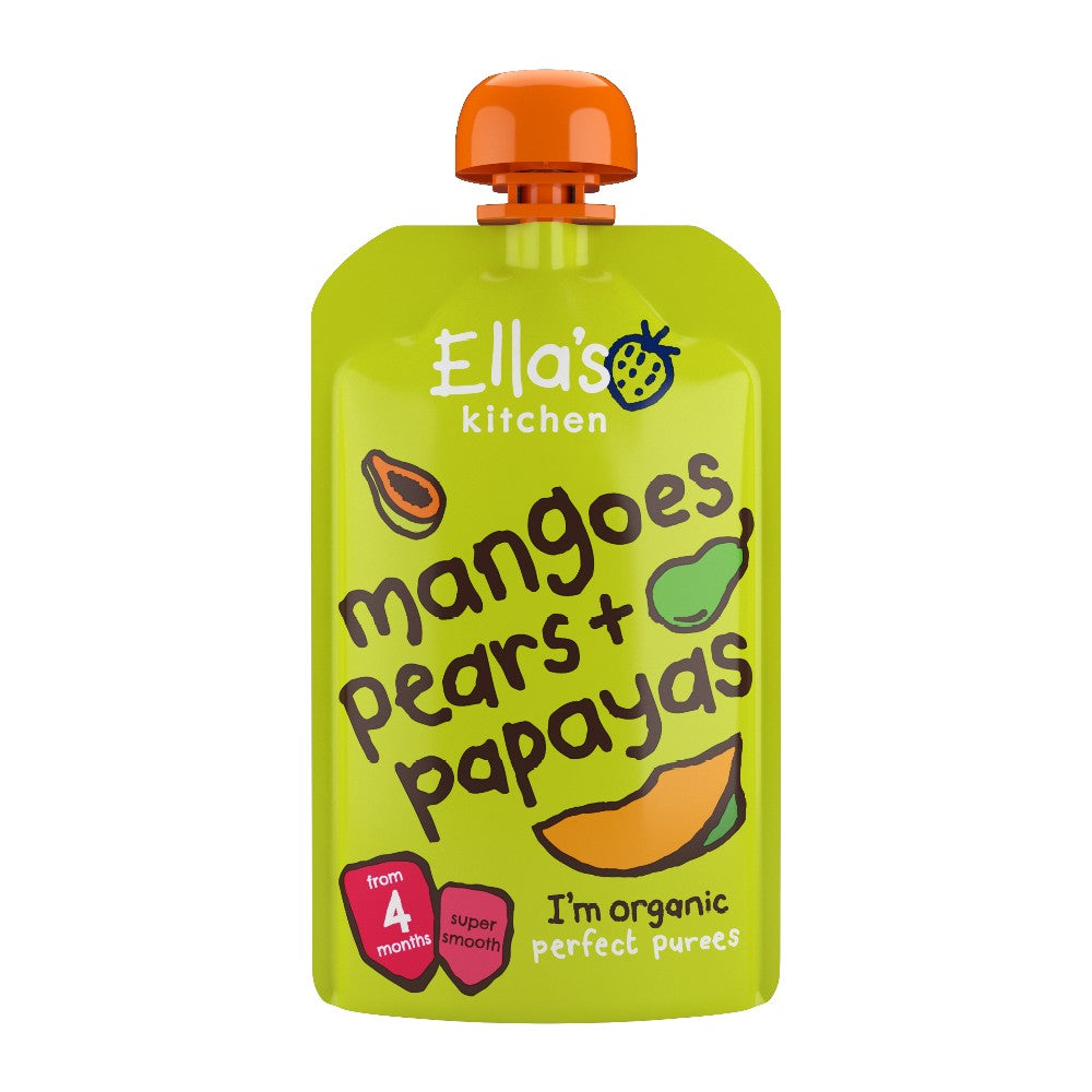 Ella's Kitchen organic mangoes pears + papayas 120g Ella's Kitchen