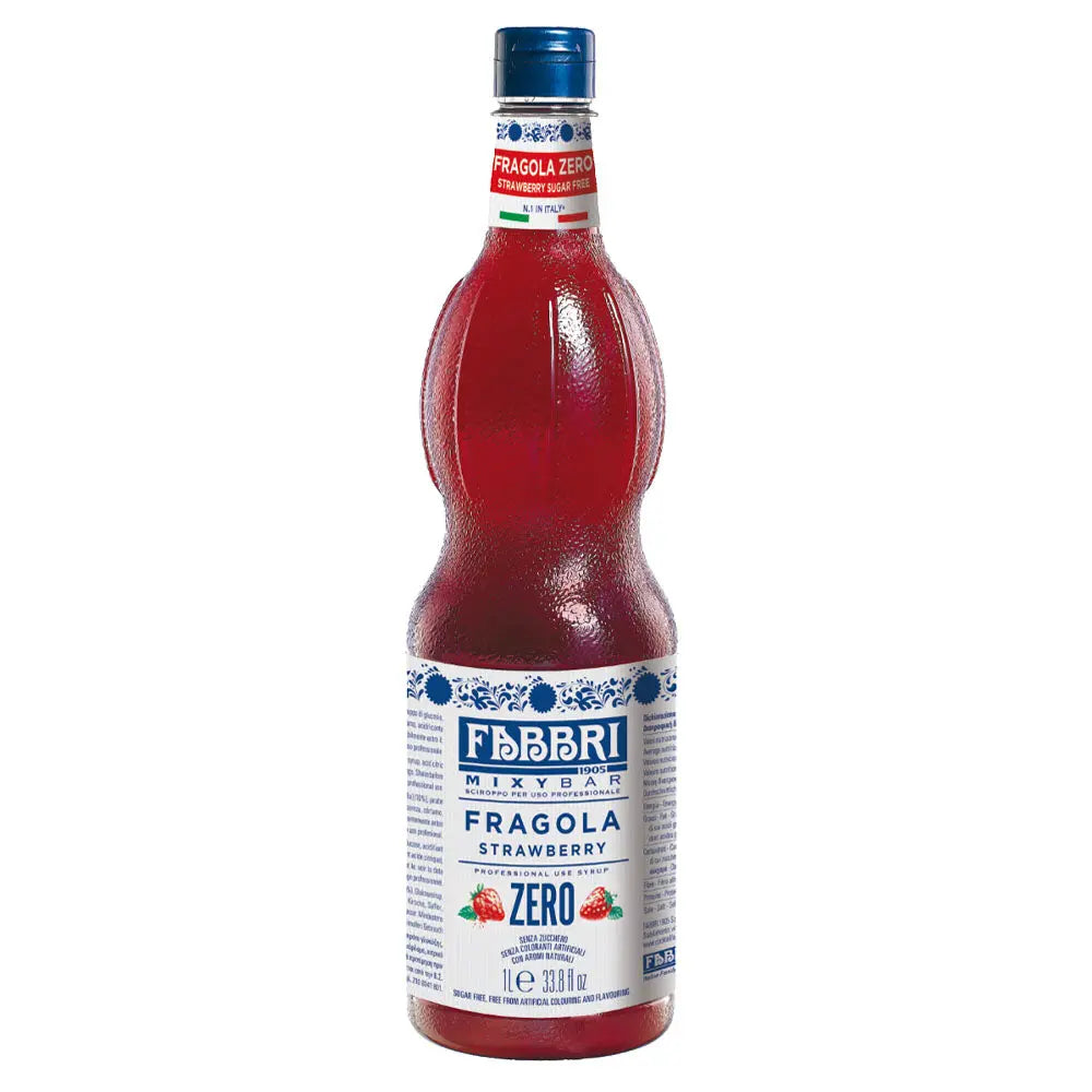 Fabbri MixyBar Strawberry Syrup - ZERO Sugar (1l) Fabbri