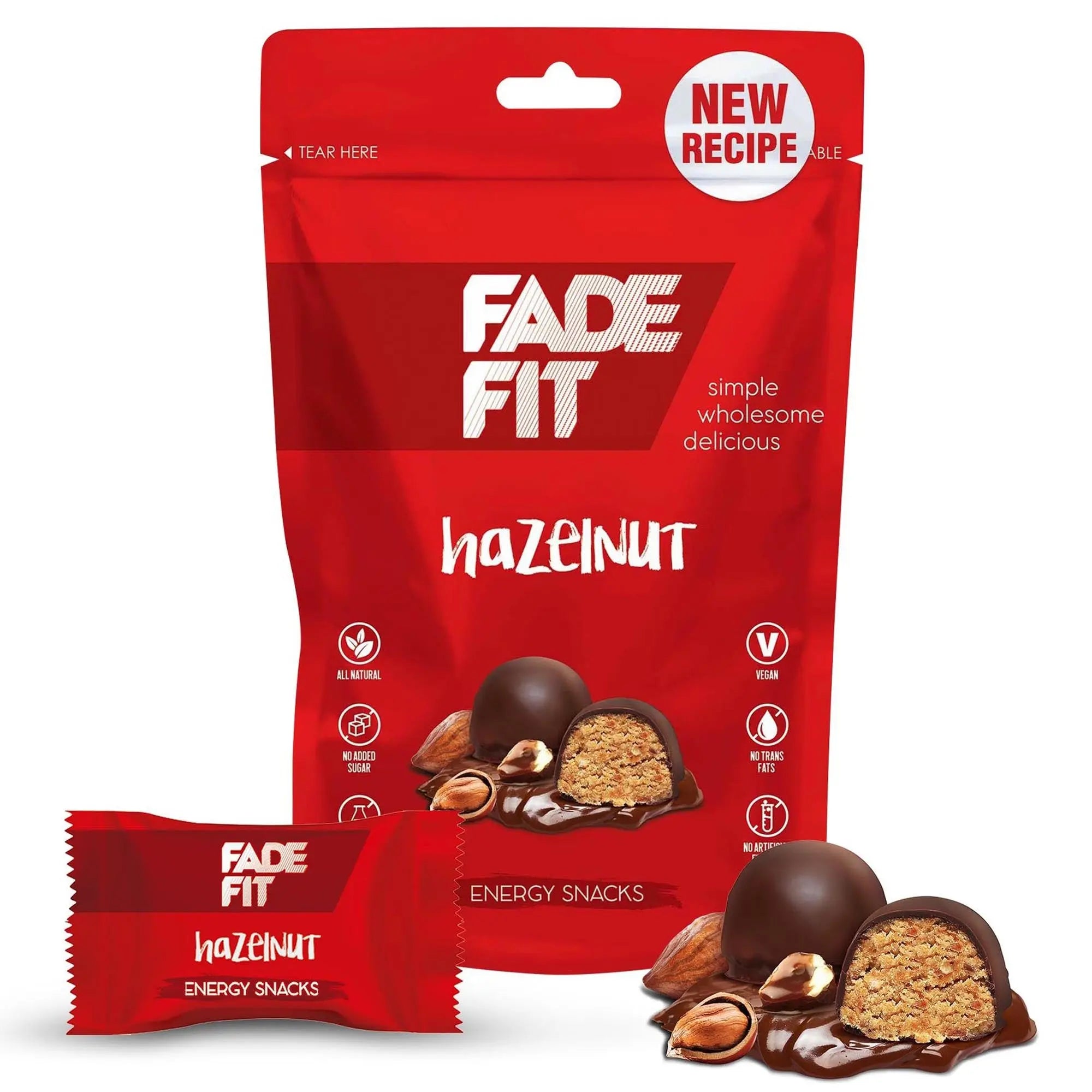 Fade Fit Chocolate And Hazelnut Energy Balls 45g Click Cuisine