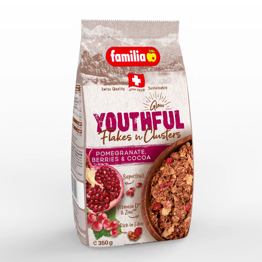 Familia Flakes n Clusters - Youthful Berries & Cocoa 350g Familia
