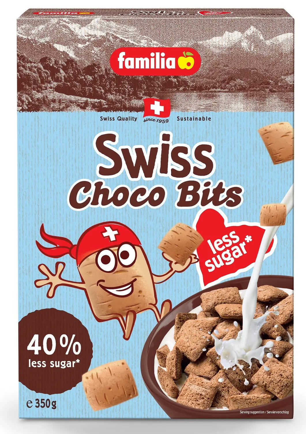 Familia Swiss Choco Bits Less Sugar Cereal 350g Familia