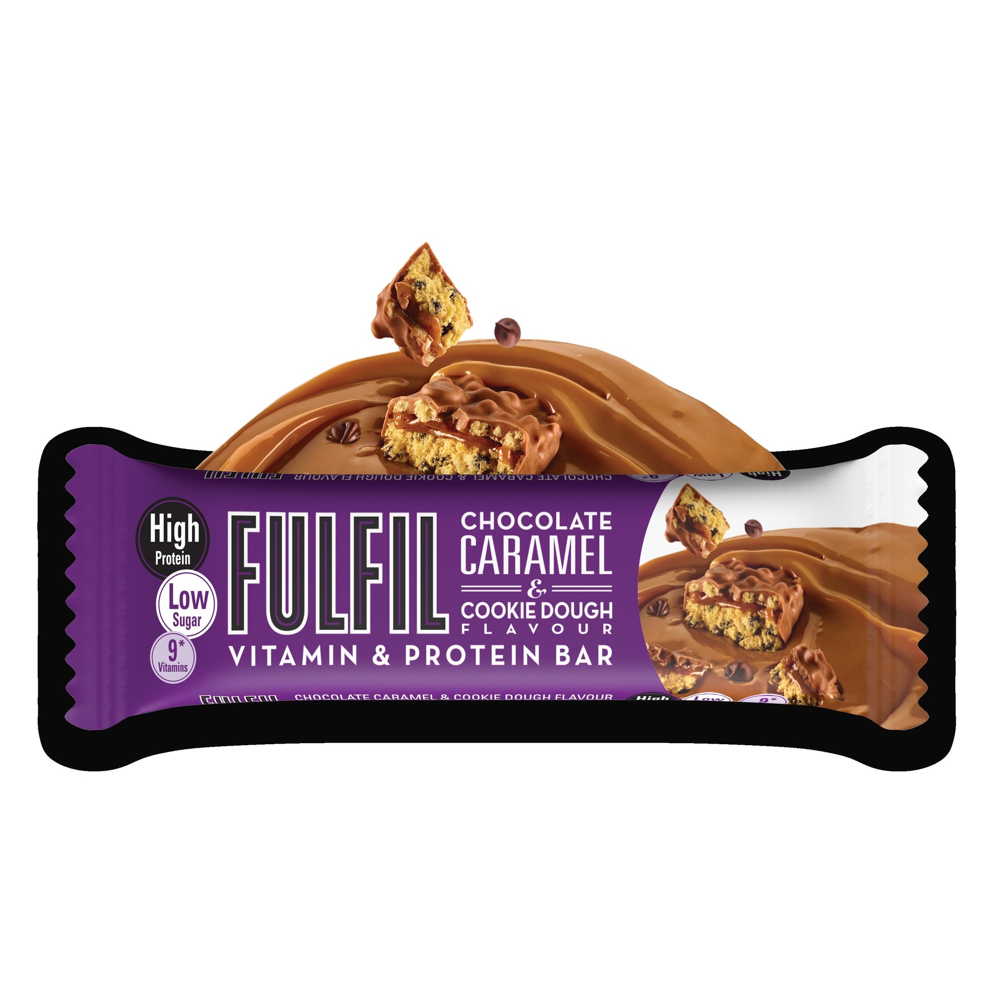 Fulfil Chocolate Caramel Cookie Dough Bar 15 x 55G FulFil