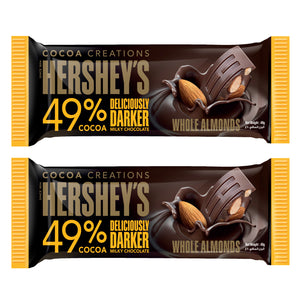 Hershey's 49% Darker Milk Chocolate with Almond Bar 40gm (2 Packs) Hershey's