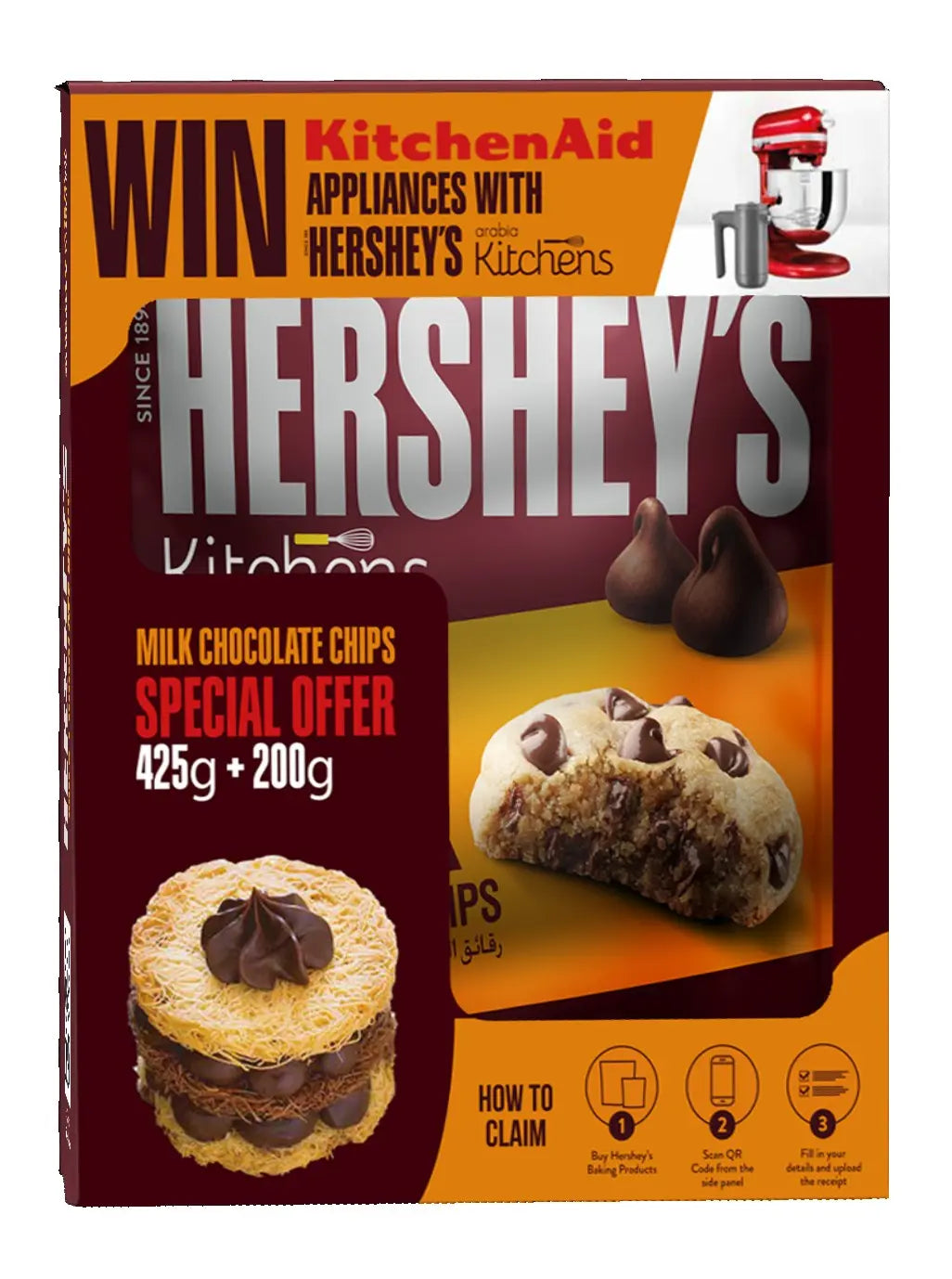 Hershey's Kitchens Baking Milk Chocolate Chips 425 x 200gr Hershey's