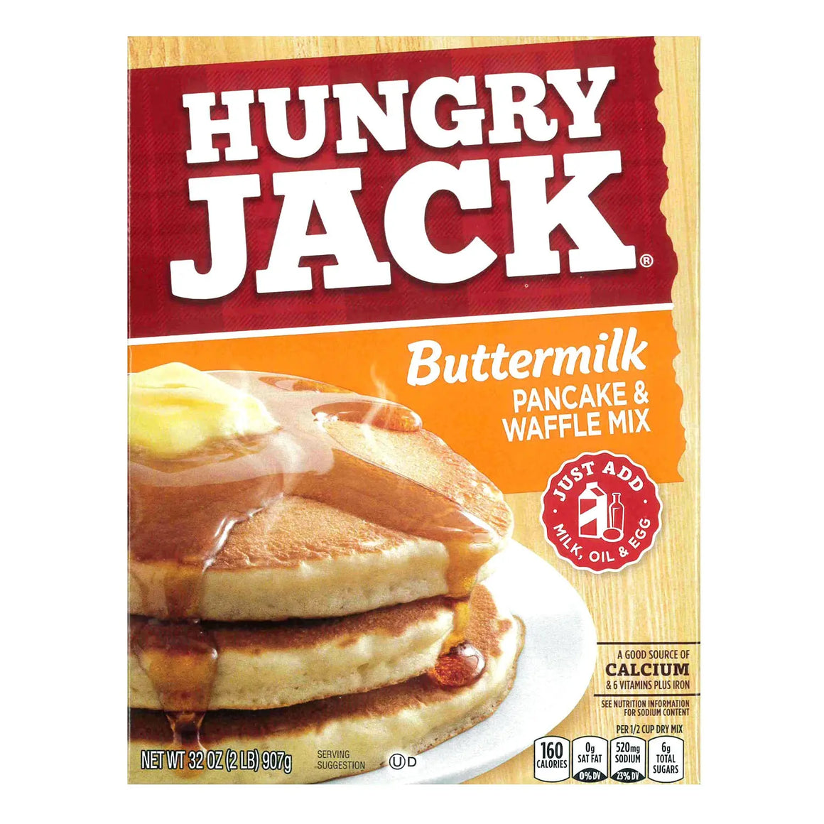 Hungry Jack Pancake & Waffle Mix Buttermilk 907gm Hungry Jack