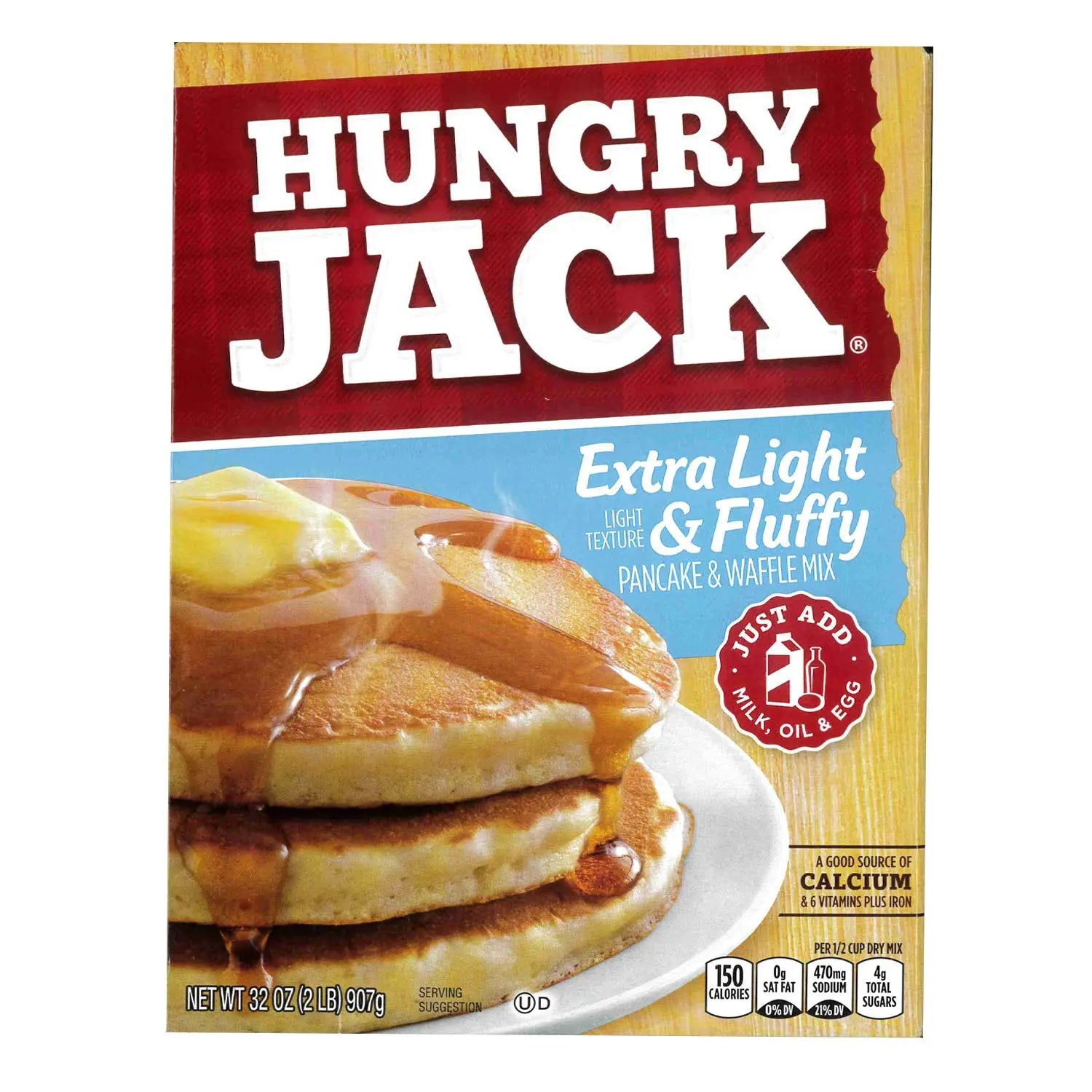 Hungry Jack Pancake & Waffle Mix Complete Extra Light & Fluffy 907gm Hungry Jack