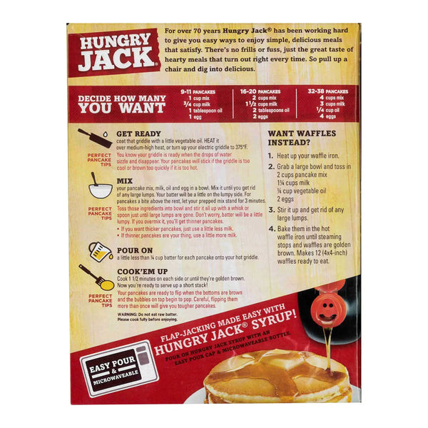 Hungry Jack Pancake & Waffle Mix Complete Extra Light & Fluffy 907gm Click Cuisine