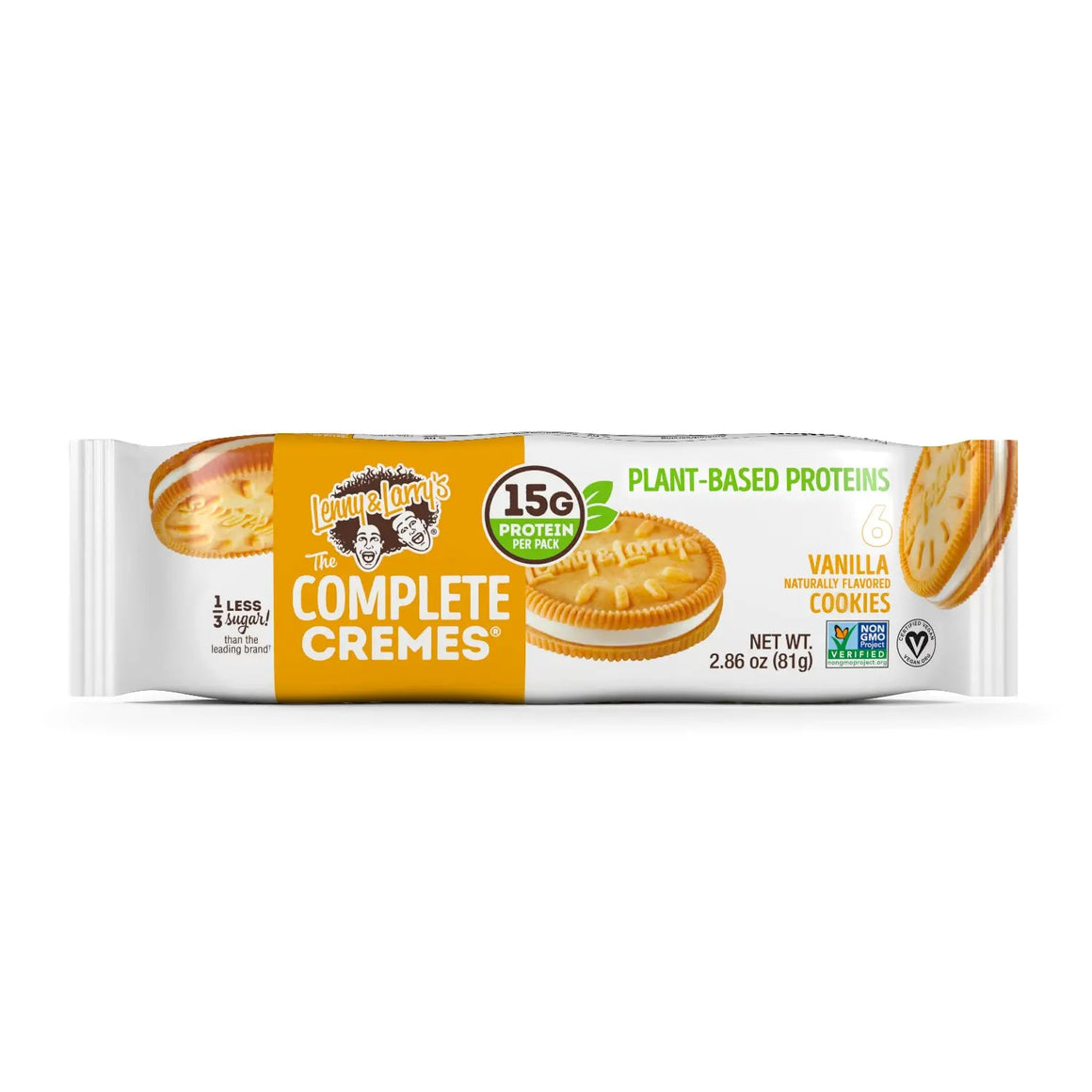 Lenny & Larry's Complete Cremes Vanilla Cookie, Plant Based Proteins ,Non GMO 81gm Lenny & Larry's