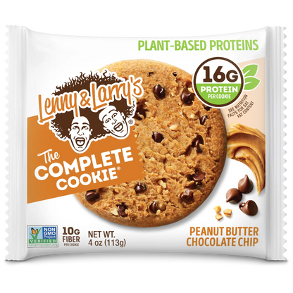 Lenny & Larry's Peanut Butter Chocolate Chip Complete Cookie, Plant Based Proteins, Non GMO,113gm Lenny & Larry's