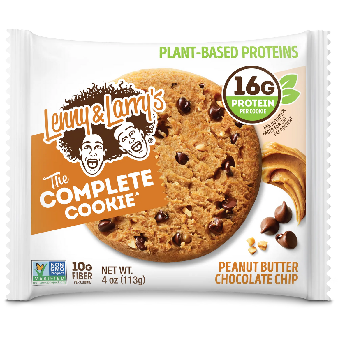 Lenny & Larry's Peanut Butter Chocolate Chip Complete Cookie, Plant Based Proteins, Non GMO,113gm Lenny & Larry's