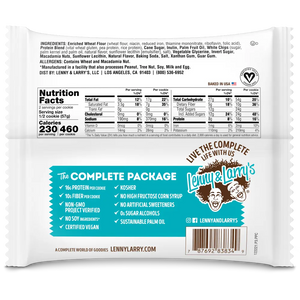 Lenny & Larry's White Chocolate Macadamia Complete Cookie, Plant Based Proteins, Non GMO,113gm Lenny & Larry's