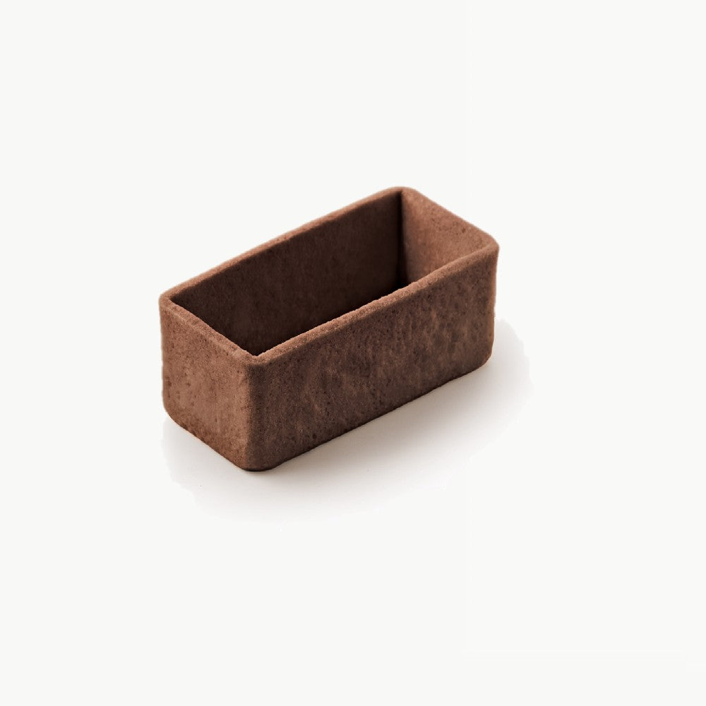 Masdeu Straight-Edge Mini Tartlet, Rectangle Cocoa 55 mm,144pcs Masdeu