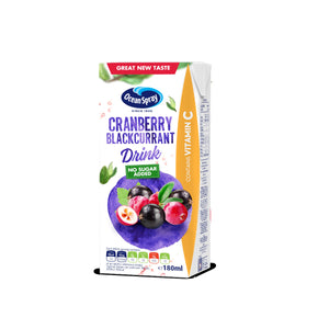 Ocean Spray Cranberry And Blackcurrant No Sugar Juice Drink 8 x 180ml Ocean Spray