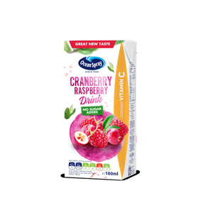 Ocean Spray Cranberry And Raspberry No Sugar Juice Drink 8 x 180ml Ocean Spray
