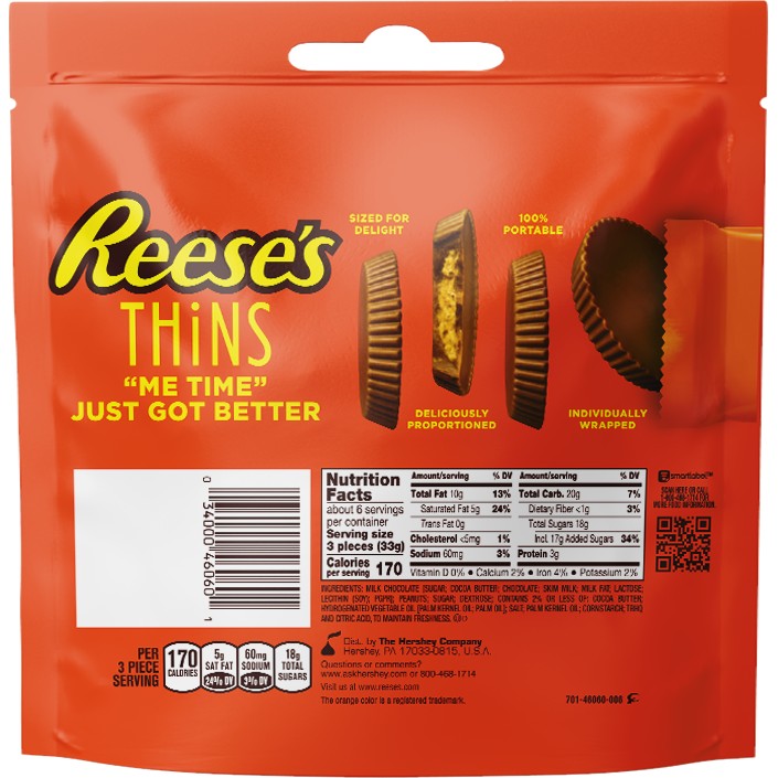 Reese's Peanut Butter Thins Pouch 208g - Click Cuisine