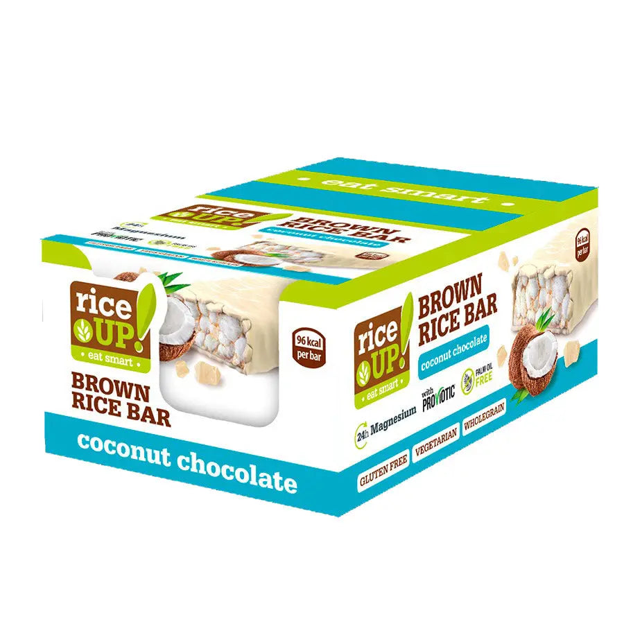 Coco Rice Bar Rice Up Chocolate Coconut Bar 20 x 18G – Click Cuisine