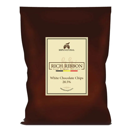 Rich Ribbon White Chocolate Chips 28.5% 5Kg Rich Ribbon