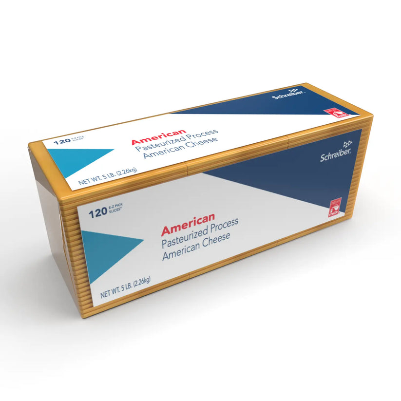 Schreiber American Pasteurized Process Cheese Slices 120 Slices ,Made