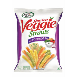 Sensible Portion Garden Veggie Straws Sour Cream & Onion 120g Sensible Portions