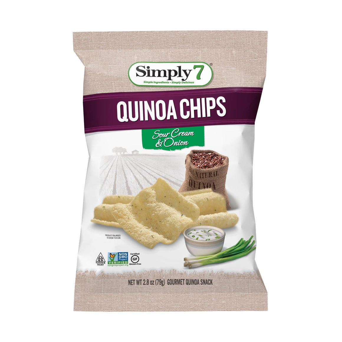 Simply7 Chips Quinoa Sour Cream Onion 79g Simply7