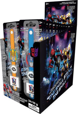 TRANSFORMERS Flashing Bracelet With Candy Assorted Characters, 10gm(1pcs) BRACELET