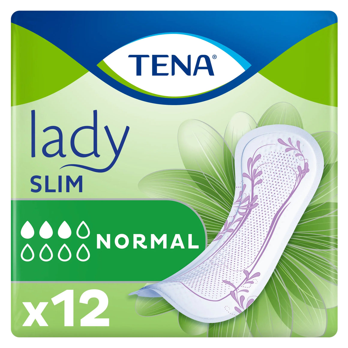 Tena Lady Normal 12 Pads Odor Control 3X protection TENA