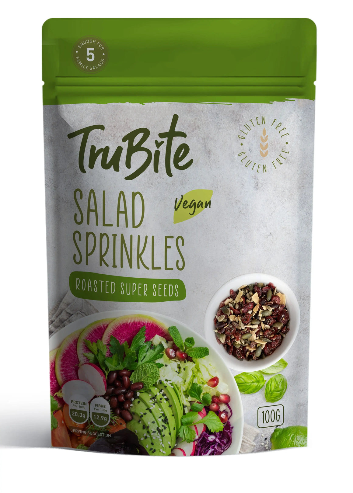 TruBite Salad Sprinkles Roasted Super Seeds, Vegan, Gluten Free,100gm TRUBITE
