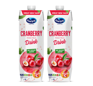 Ocean Spray Cranberry Drink No Sugar Juice Drink 2 x 1 L